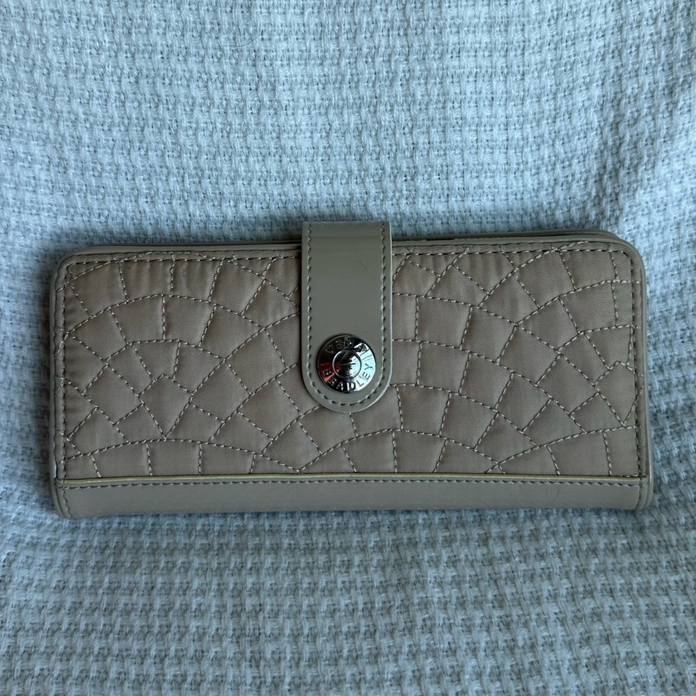 Vera Bradley Taupe Quilted Wallet